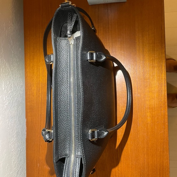 Tory Burch Black Pebbled Leather Thea Small Convertible Tote Bag - Picture 4 of 8